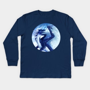 Wings of Fire - Whiteout the IceWing/NightWing Hybrid Kids Long Sleeve T-Shirt